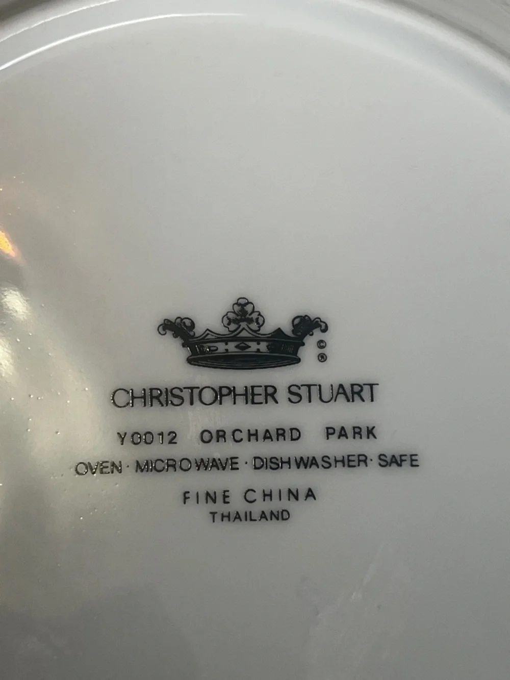 6 Vintage Christopher Stuart Y0012 Orchard Park Fine China 12 Inch Chop Platter